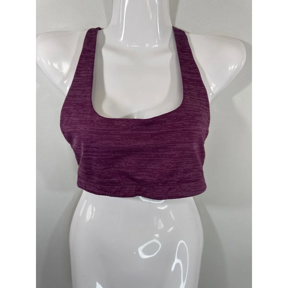 Outdoor‎ Voices Racerback Sports Bra Plum Purple Space Dye Women's XS Sporty